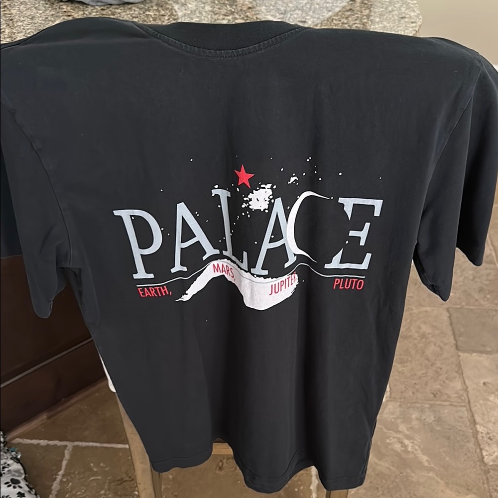 PALACE Black Short Sleeve Tee with Graphic Design
